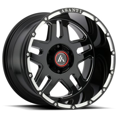 Asanti Ab809 Enforcer Wheel, 17x9.0 -12 Offset 5x127, Gloss Black Milled - AB809-17905012NGM-C-Dub Tech