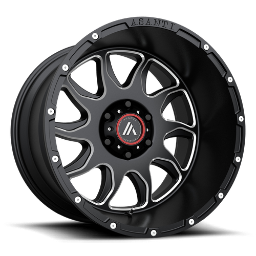 Asanti Ab810 Ballistic Wheel, 20x9.0 +18 Offset 8x170, Gloss Black Milled - AB810-20908718GM-C-Dub Tech