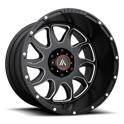 Asanti Ab810 Ballistic Wheel, 20x9.0 +18 Offset 8x170, Gloss Black Milled - AB810-20908718GM-C-Dub Tech