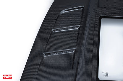 CMST Tuning Carbon Fiber Hood with Tempered Glass for Nissan 370Z Z34 Fairlady Z