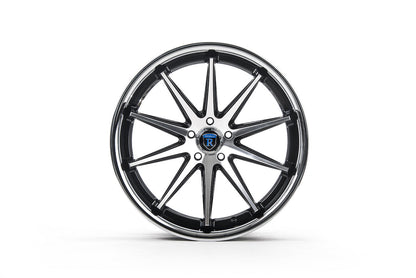 Rohana RC10 Wheel, 22X10.5, 5-112, +40, Machine Black/Chrome Lip - RC10221055112MA40