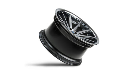 Rohana RC10 Wheel, 20X9, 5-120, +35, Machine Black/Chrome Lip - RC102095120MA35