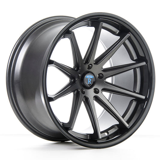 Rohana RC10 Wheel, 20X9, 5-114.3, +35, Matte Graphite/Gloss Black Lip - RC102095114MG35