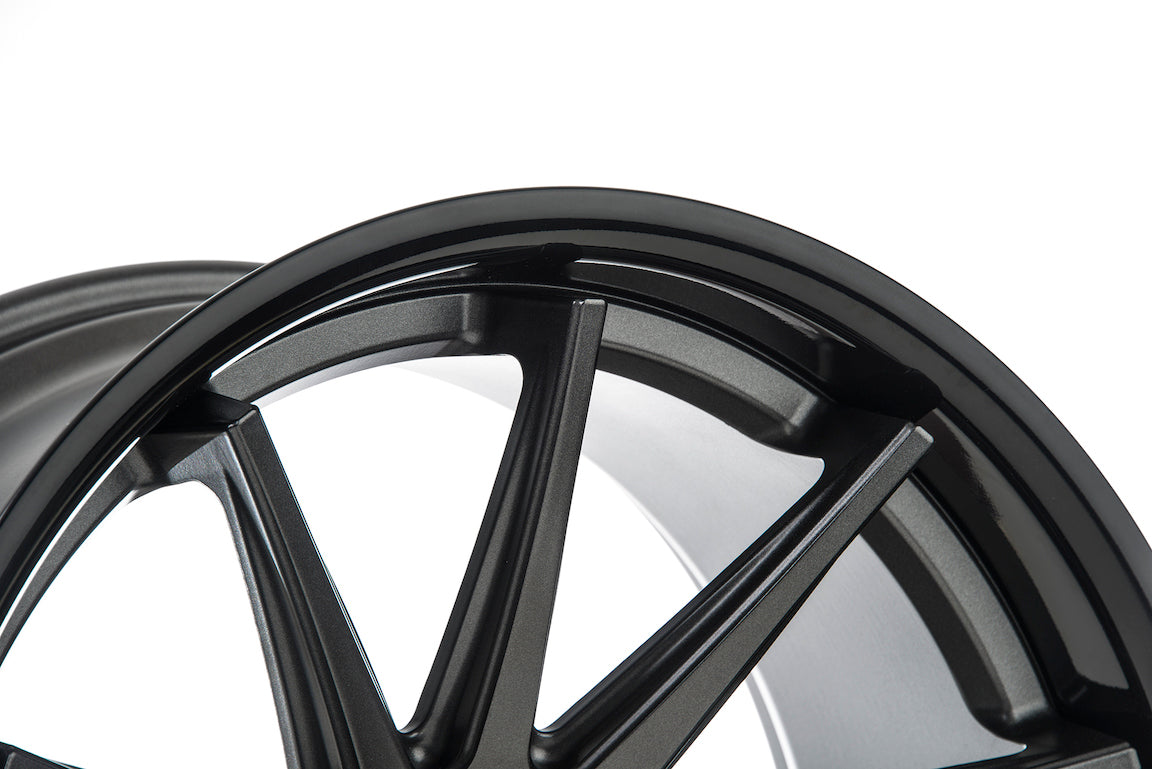 Rohana RC10 Wheel, 20X9, 5-114.3, +35, Matte Graphite/Gloss Black Lip - RC102095114MG35