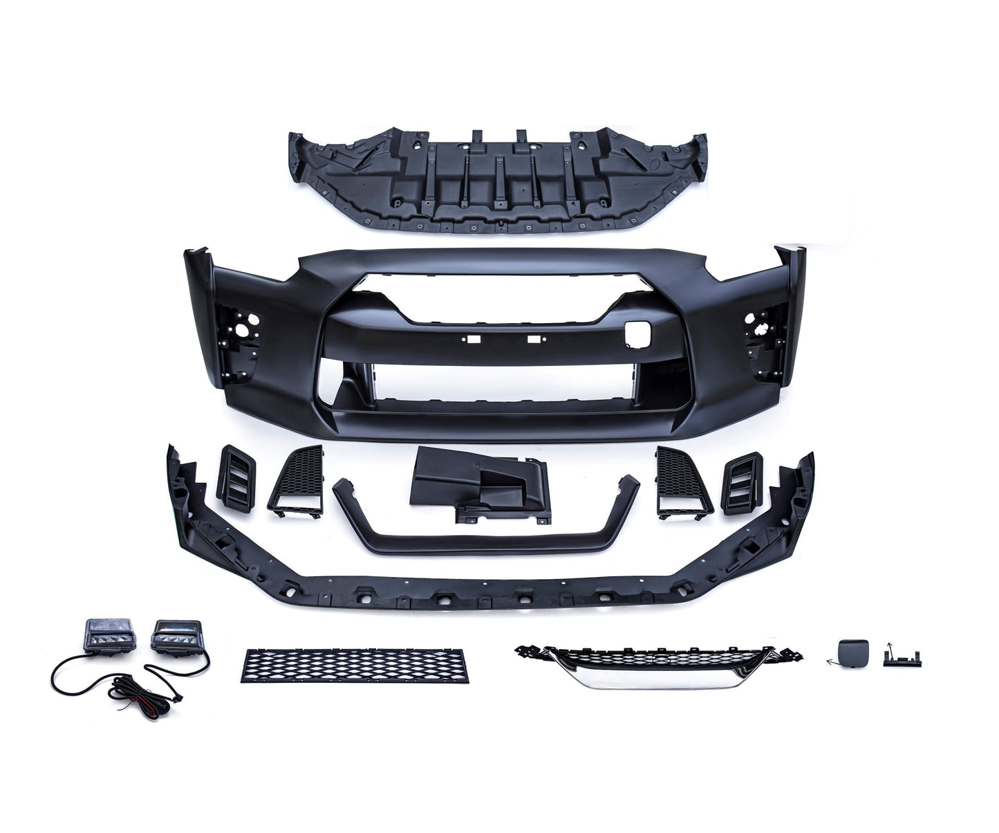 CMST Polypropylene PP Front Bumper & Front Lip for Nissan GTR GT-R R35 2008-2016 Facelift Conversion