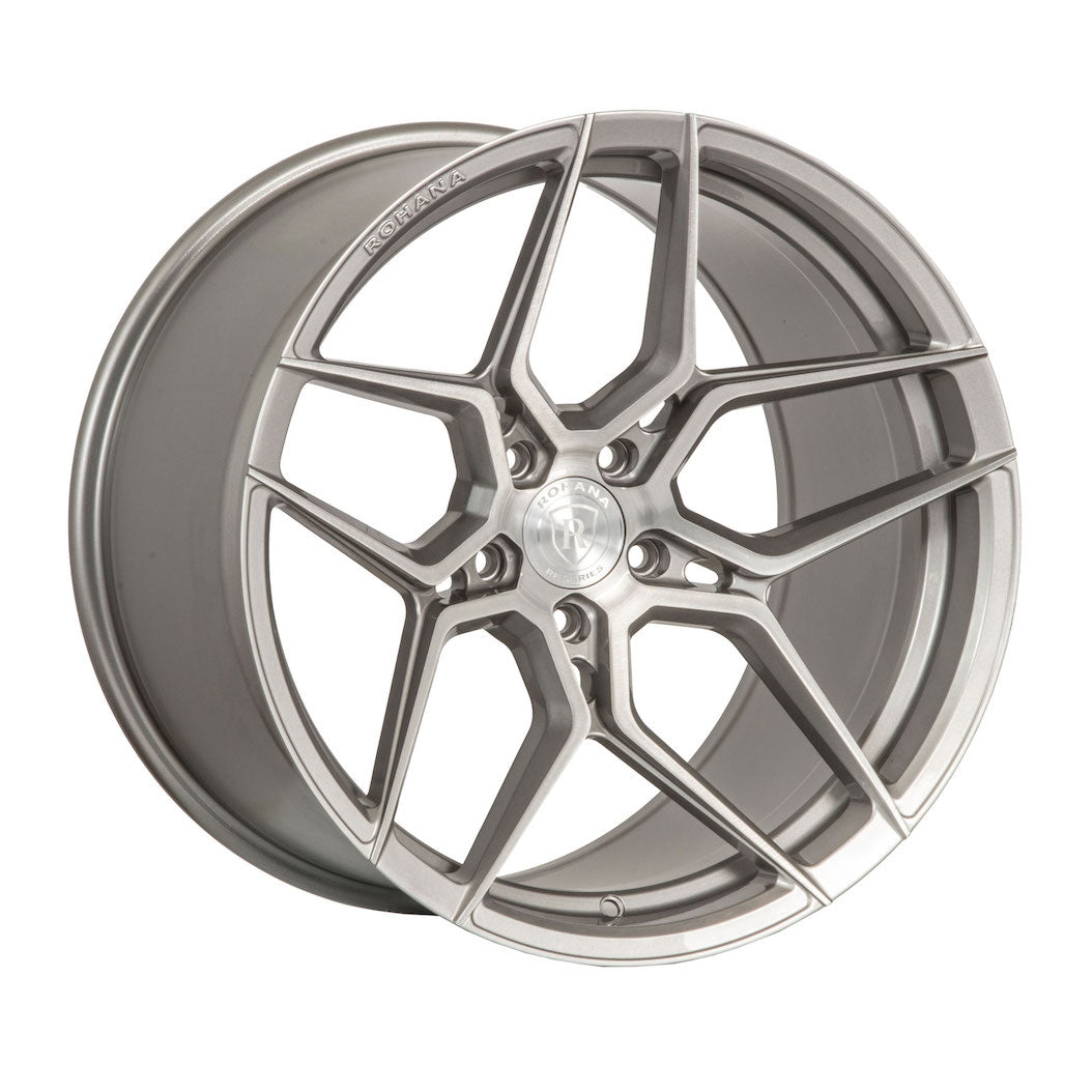 Rohana RFX10 Wheel, 20X10, 5-120, +25, Brushed Titanium - RFX1020105120BT25