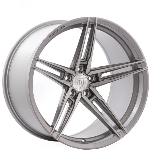 Rohana RFX15 Wheel, 20X9, 5-120, +20, Brushed Titanium - RFX152095120BT20