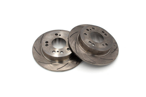 ROFU Max Street Friction Slotted Rear Rotors 4 & 5 Lug (89-98 S13/14)