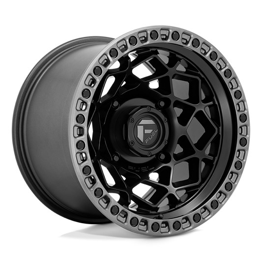 FUEL UTV MATTE BLACK WITH GUNMETAL RING