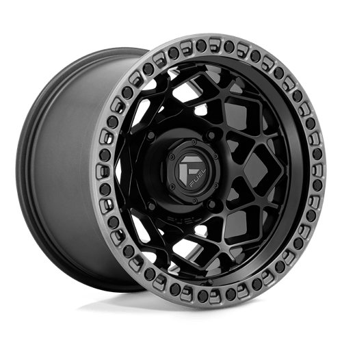 FUEL UTV MATTE BLACK WITH GUNMETAL RING