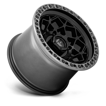 FUEL UTV MATTE BLACK WITH GUNMETAL RING