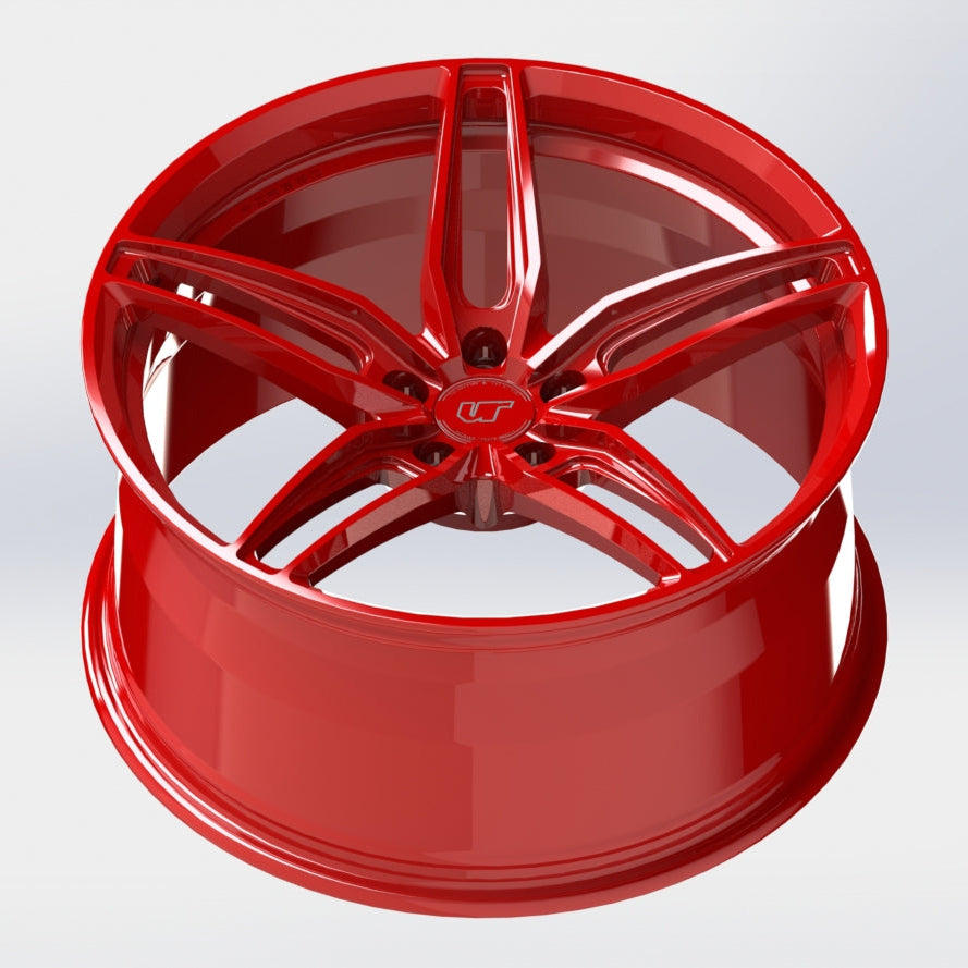 VR Forged D10 Wheel Gloss Red 20x9.5 +37mm 5x112 - VR-D10-2095-37-5112-GRD