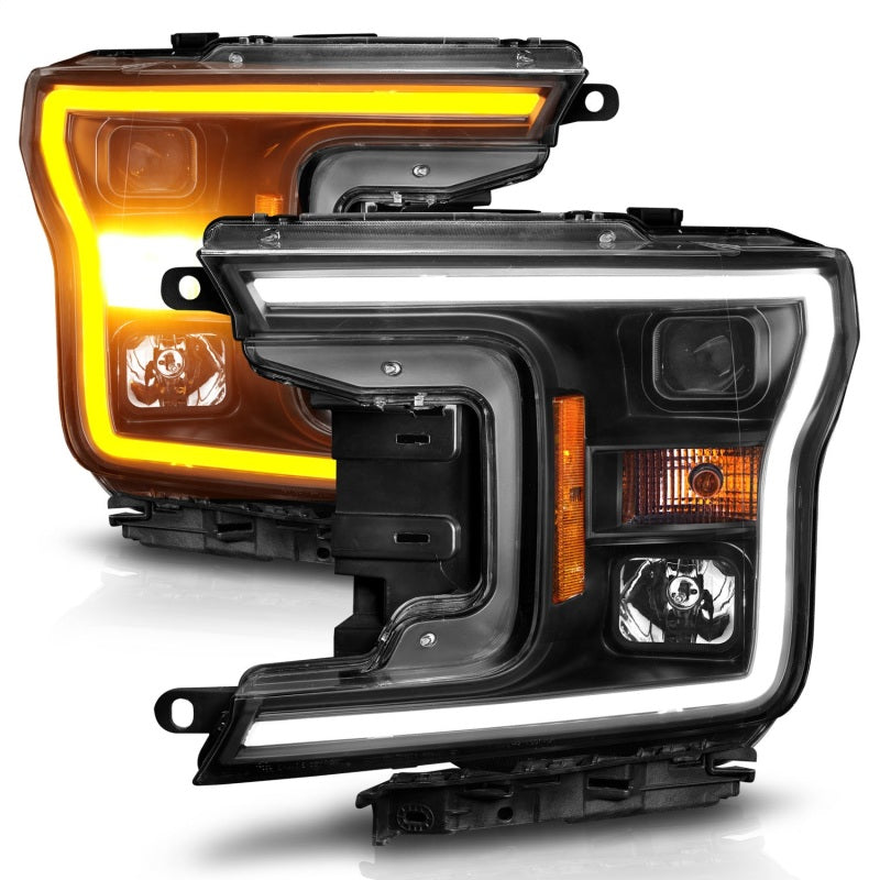 ANZO 2018-2020 Ford F-150 Projector Headlight w/ Plank Style Switchback - 111509-C-Dub Tech