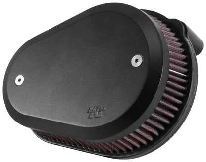 K&N 00-16 Harley Davidson Street Metal Intake System Flare Black - RK-3932B