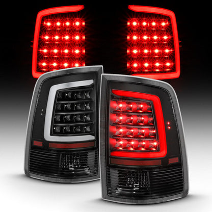 ANZO 2009-2018 Dodge Ram 1500 LED Taillight Plank Style Black - 311318-C-Dub Tech