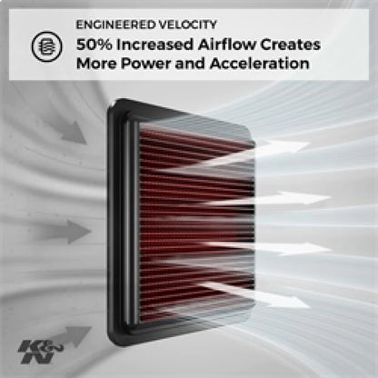 K&N 89-95 Toyota PickUp 2.4L / 95-04 Tacoma 2.4/2.7L Drop - 33-2050-1