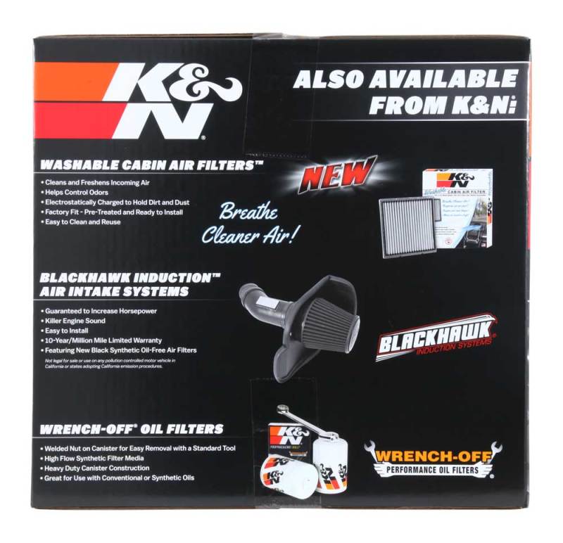 K&N 19-20 Jeep Cherokee L4-2.4L Performance Air Intake Kit - 77-1577KS