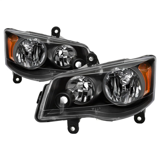 xTune 11-17 Dodge Grand Caravan OEM Style Headlights - Black - 9042492