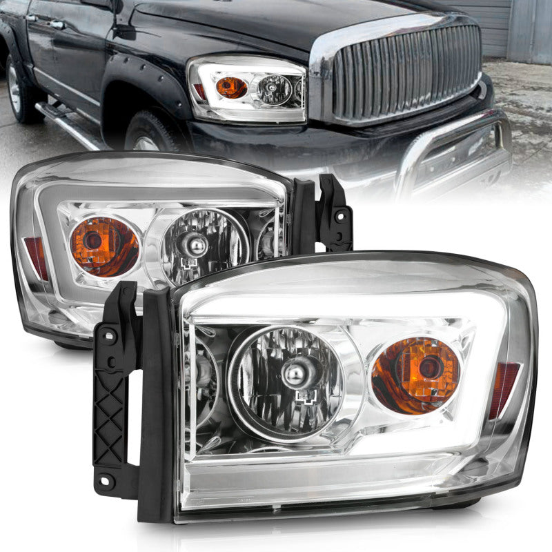 Anzo 06-09 Dodge RAM 1500/2500/3500 Headlights Chrome Housing/Clear Lens (w/ - 111525