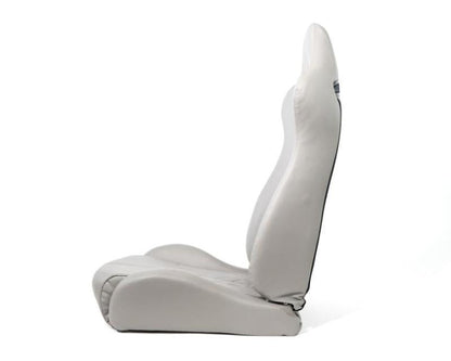 NRG Reclinable Sport Seats (Pair) The Arrow Grey Vinyl w/ - RSC-810GY L/R