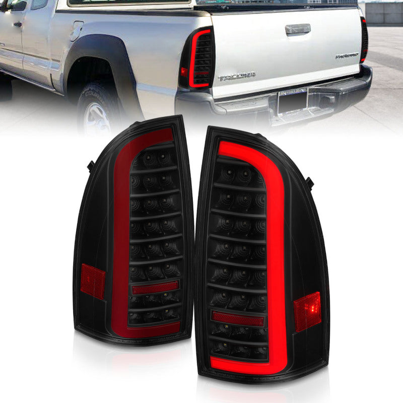 ANZO 05-15 Toyota Tacoma Full LED Tail Lights w/Light Bar - 311428-C-Dub Tech