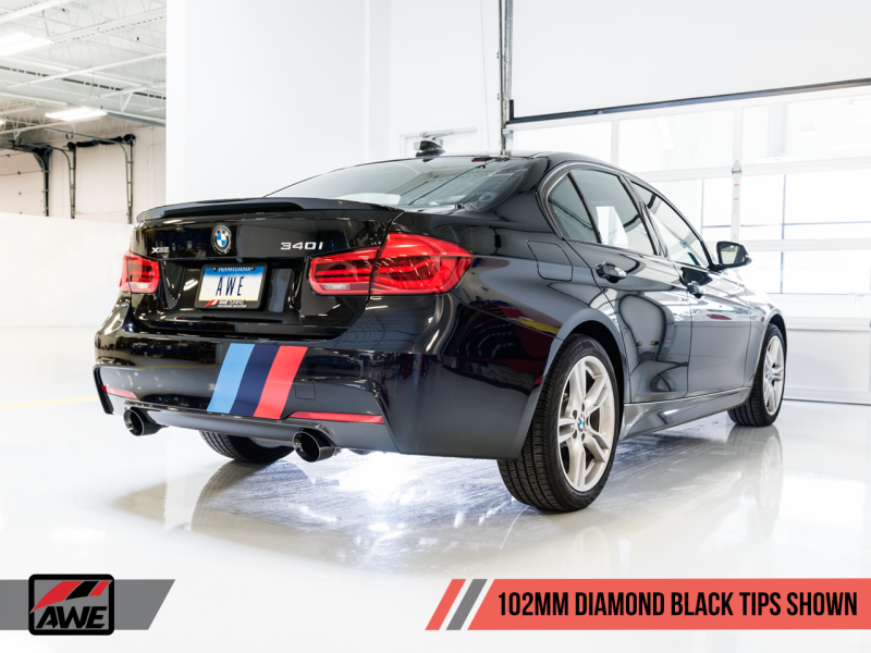 AWE Tuning BMW F3X 340i Touring Edition Axle-Back Exhaust - - 3010-33042-C-Dub Tech