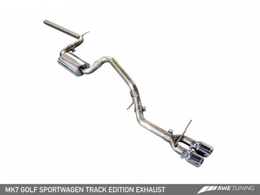 AWE Tuning VW MK7 Golf SportWagen Track Edition Exhaust w/Chrome - 3020-22016-C-Dub Tech