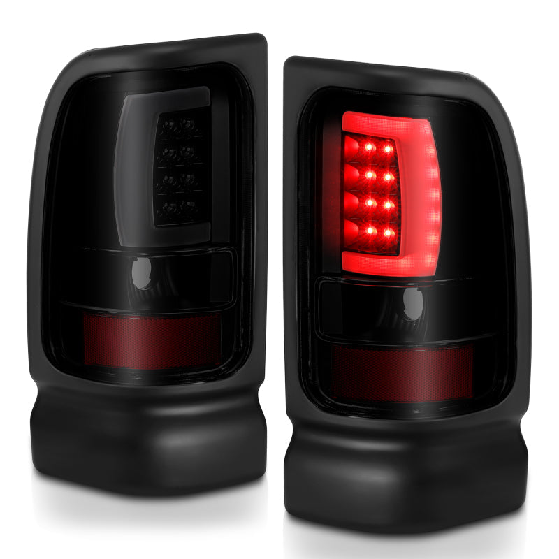 ANZO 1994-2001 Dodge Ram 1500 LED Taillights Plank Style Black - 311340-C-Dub Tech