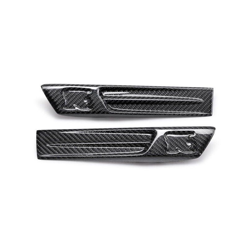 Seibon 09-10 Nissan GTR R35 Carbon Fiber Fender Duct Logos - FDL0910NSGTR