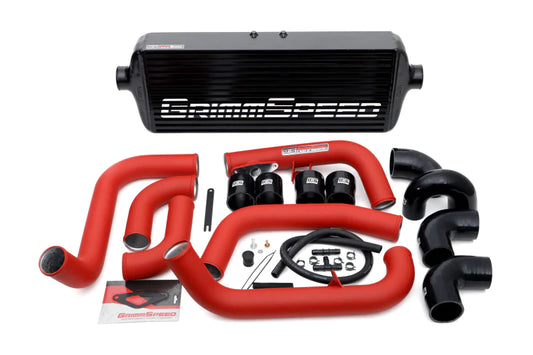 GrimmSpeed 2008-2014 Subaru STI Front Mount Intercooler Kit Black Core - 090253