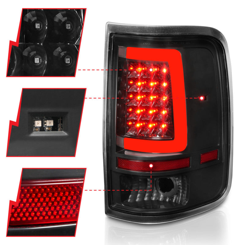 ANZO 2004-2006 Ford F-150 LED Tail Lights w/ Light Bar - 311342