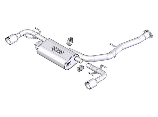 Borla 03-09 Mazda RX-8 1.3L Single Round Rolled Angle-Cut Cat-Back - 1014015-C-Dub Tech