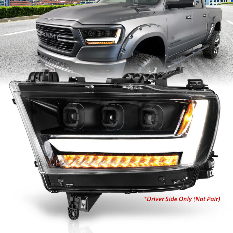 ANZO 2019-2020 Dodge Ram 1500  LED Projector Headlights Plank Style - 111494-L