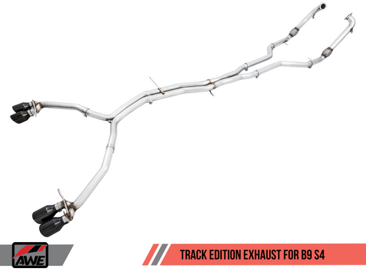 AWE Tuning Audi B9 S4 Track Edition Exhaust - Non-Resonated - 3010-43048-C-Dub Tech