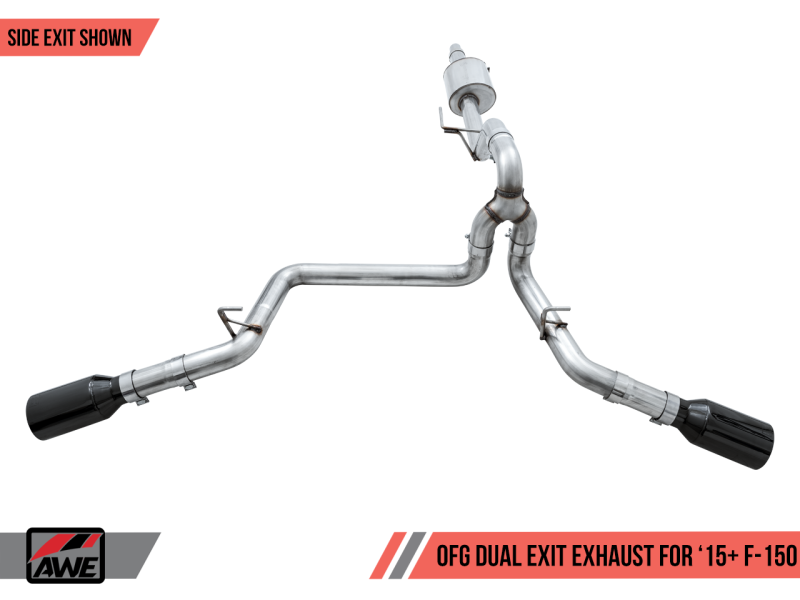 AWE Tuning 2015+ Ford F-150 0FG Dual Exit Performance Exhaust - 3015-33120-C-Dub Tech