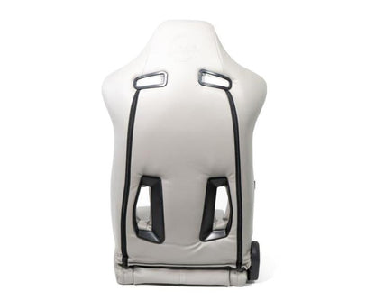 NRG Reclinable Sport Seats (Pair) The Arrow Grey Vinyl w/ - RSC-810GY L/R