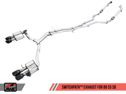 AWE Tuning Audi B9 S5 Sportback SwitchPath Exhaust - Non-Resonated - 3025-43044-C-Dub Tech