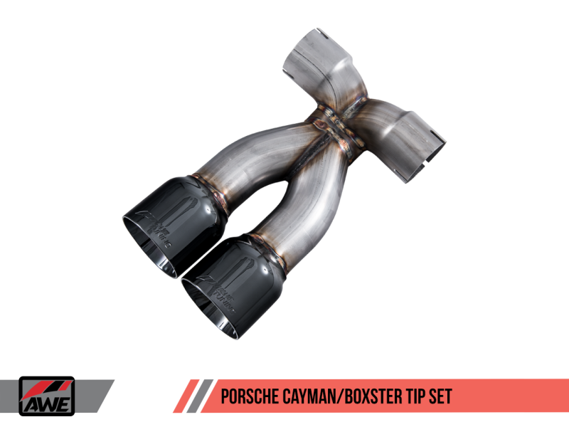 AWE Tuning Optional Porsche 987 Cayman/S Boxster/S Muffler Tip Set - 3010-23014-C-Dub Tech