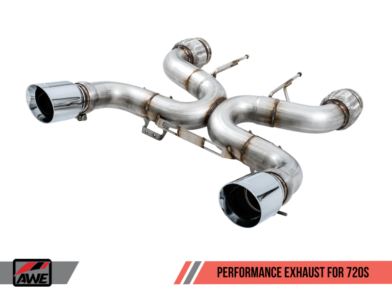 AWE Tuning McLaren 720S Performance Exhaust - Chrome Silver Tips - 3010-32040-C-Dub Tech