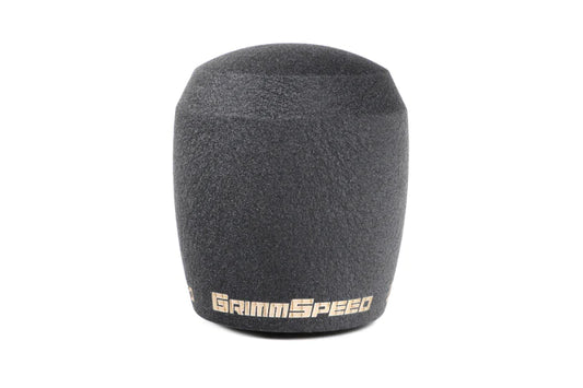 GrimmSpeed Stubby Shift Knob Stainless Steel Black - M12x1.25 - 380002