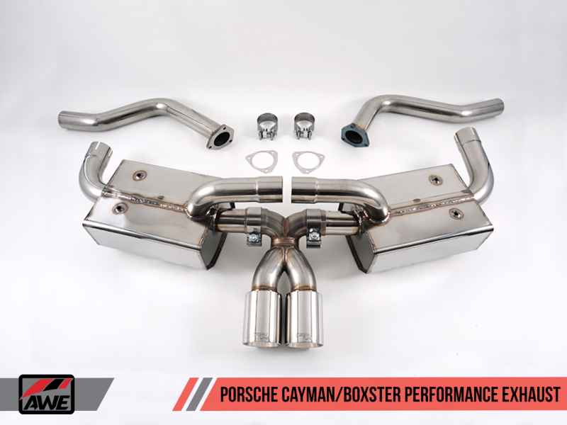AWE Tuning Optional Porsche 987 Cayman/S Boxster/S Muffler Tip Set - 3010-23014-C-Dub Tech