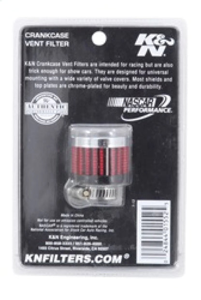 K&N Rubber Base Crankcase Vent Filter - 0.55in Flange ID - 62-2480