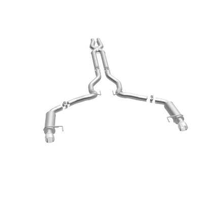 MagnaFlow Cat Back, SS, 3in, Competition, Dual Split Polished 4.5in - 19101