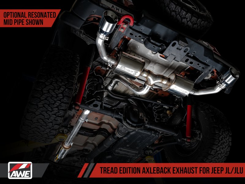 AWE Tuning 2018+ Jeep Wrangler JL/JLU Tread Edition Axle-Back Dual - 3015-32001-C-Dub Tech