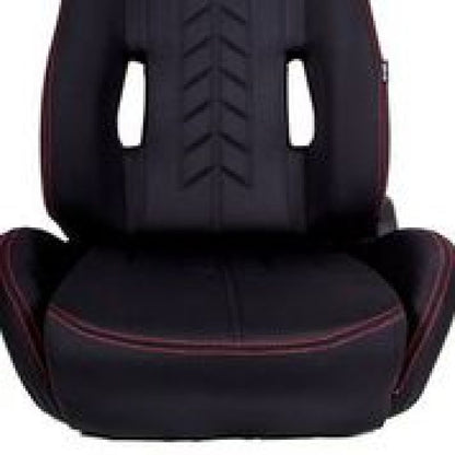 NRG Sport Seats (Pair) Cloth w/NRG Logo & NRG Arrow - RSC-800L/R