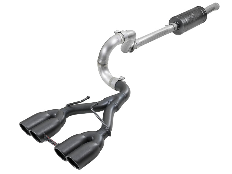 aFe Rebel Series 2.5in 304 SS Cat-Back Exhaust w/ Black - 49-38073-B