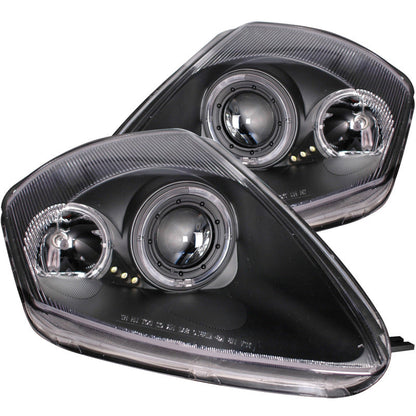 ANZO 2000-2005 Mitsubishi Eclipse Projector Headlights w/ Halo Black - 121332