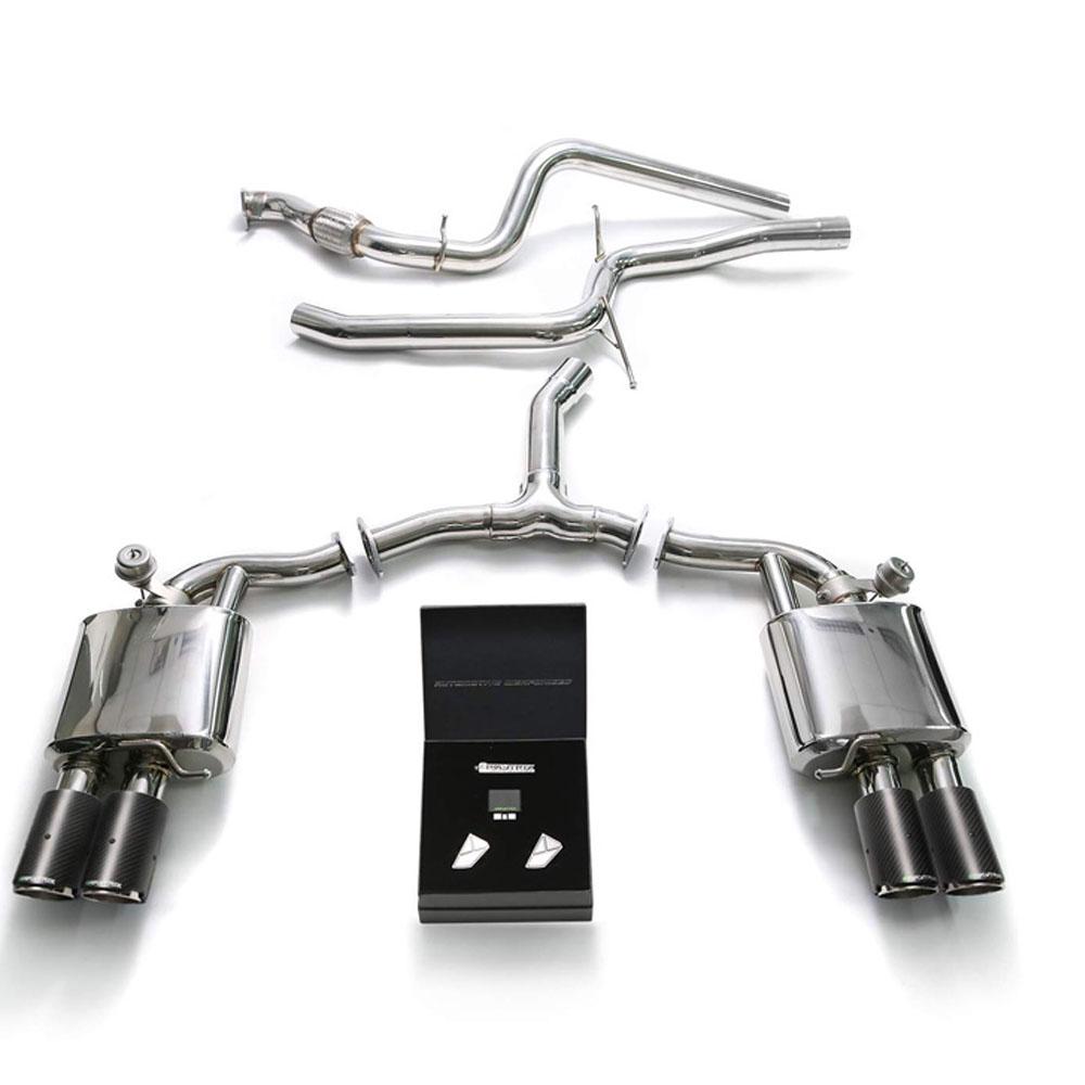 Armytrix Stainless Steel Valvetronic Catback Exhaust System | 2016-2020 Audi A4 Quattro 2.0 TFSI B9 4WD (AU944-QC11)-C-Dub Tech