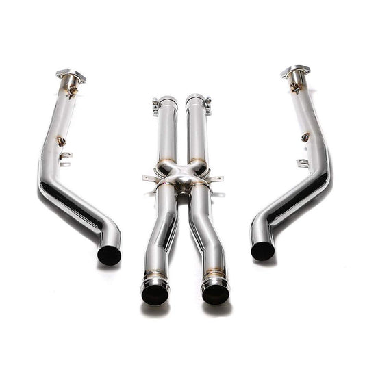 Armytrix Front Pipe with 200 CPSI Catalytic Converters with X-Pipe | 2008-2013 BMW E90 / E92 M3 (BME9M-CD)-C-Dub Tech