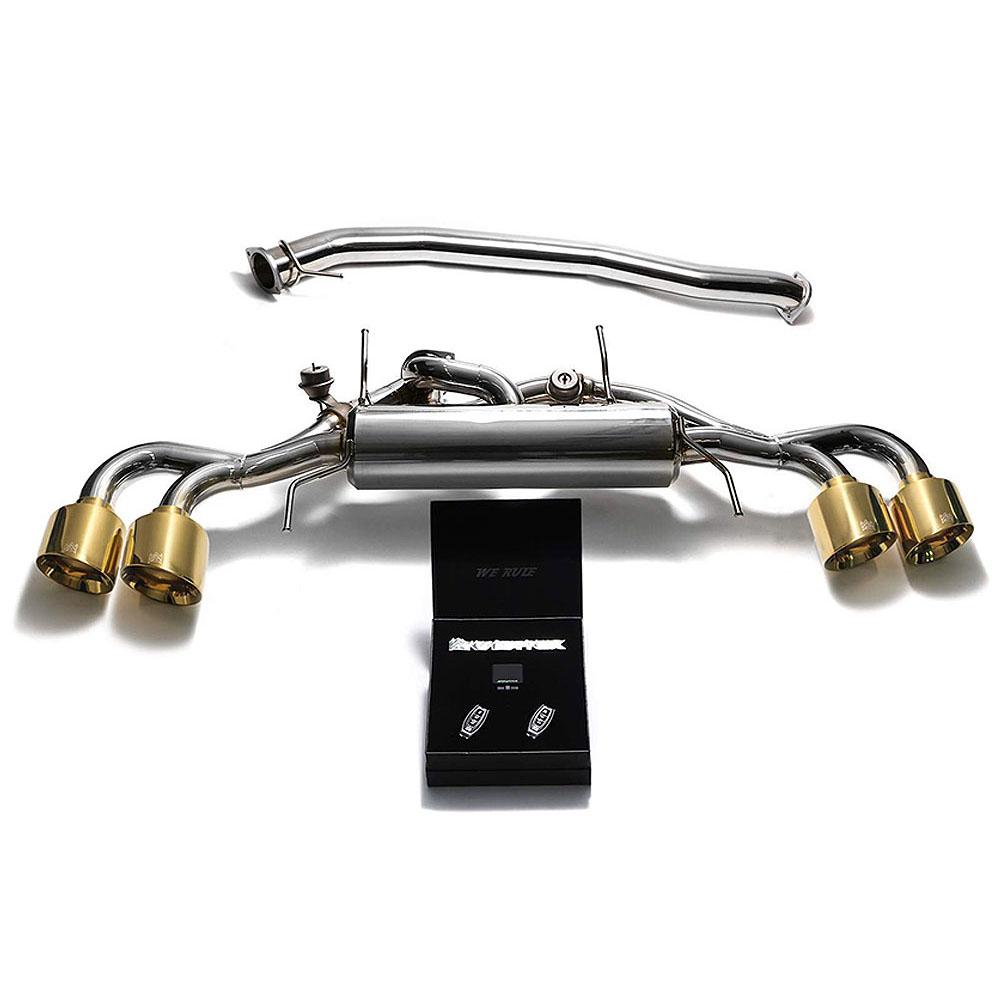 Armytrix Stainless Steel Valvetronic Catback Exhaust 90mm System with Quad Exhaust Tips | 2009-2019 Nissan GT-R R35 (NI35S-QC47)-C-Dub Tech